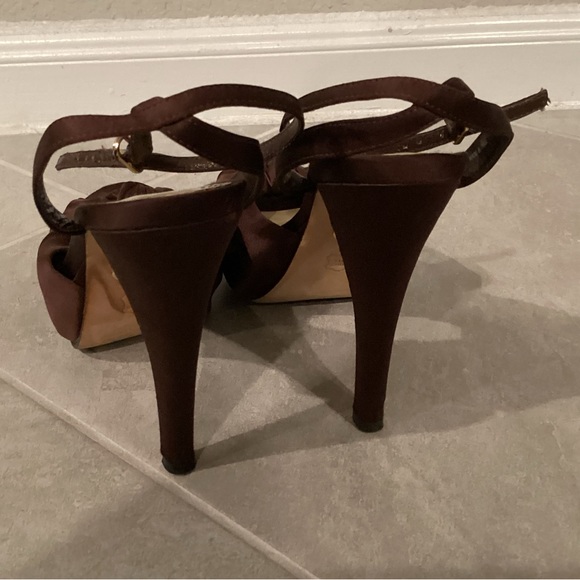 BEBE Satin Open Toe Heels - Picture 6 of 10